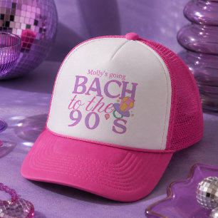 Gorra De Camionero Divertida despedida de soltera rosa y púrpura retr