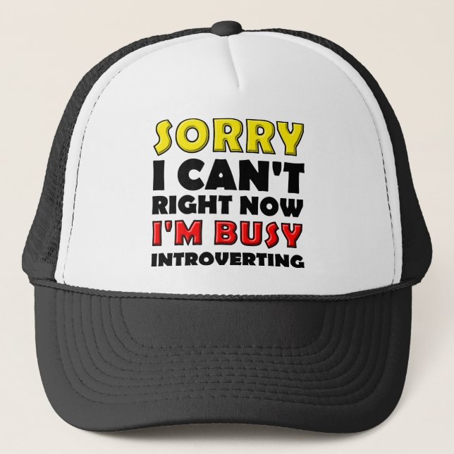 Gorra de camionero divertida para introvertidos oc (Anverso)