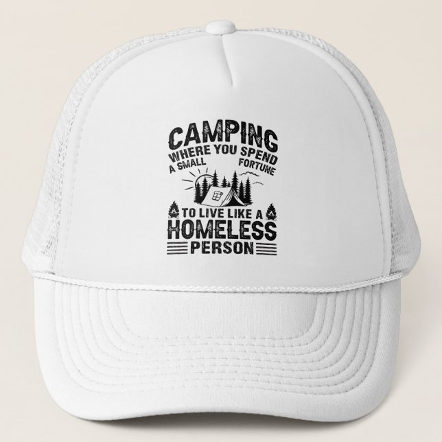 Gorra De Camionero Divertidas declaraciones de camping (Anverso)