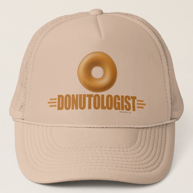 Gorra De Camionero Divertido amante donut glaseado (Anverso)