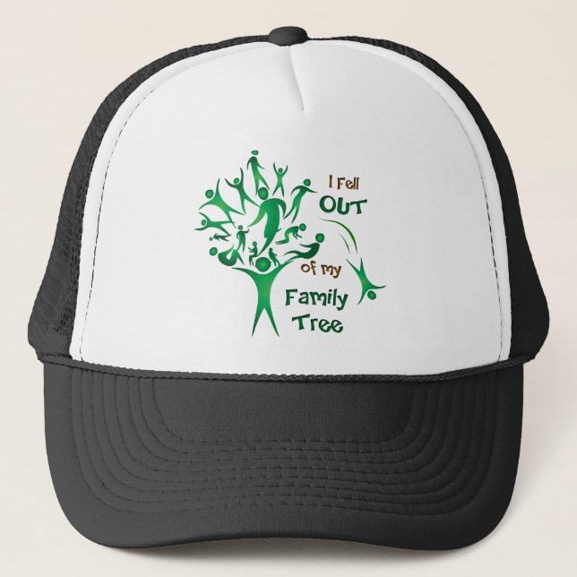 Gorra De Camionero Divertido árbol familiar (Anverso)
