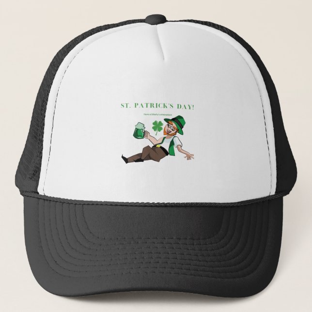 Gorra De Camionero Divertido borracho irlandés | Que tengan un San Pa (Anverso)