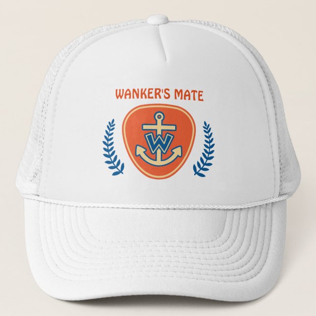 Gorra De Camionero Divertido "Capitán's Mate" náutico (Anverso)