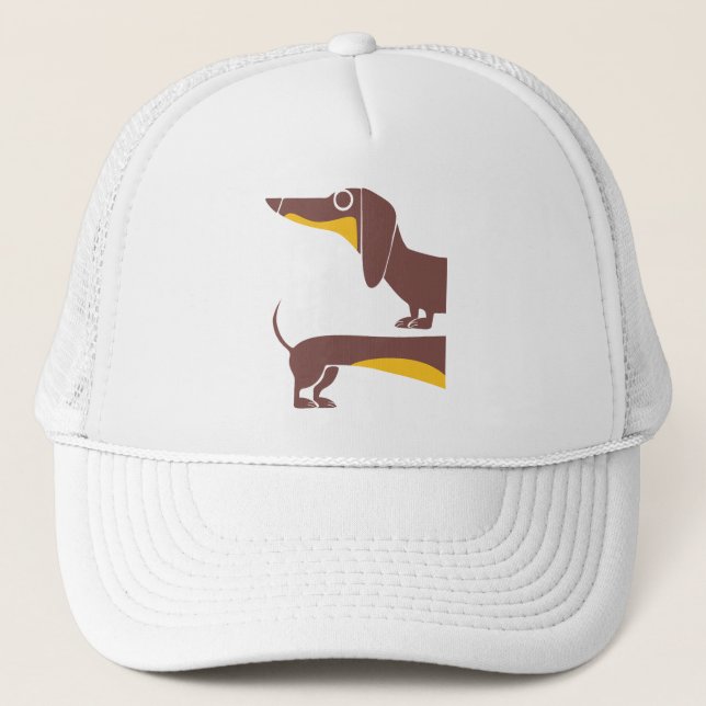 Gorra De Camionero Divertido dachshund lindo para padres de perros la (Anverso)