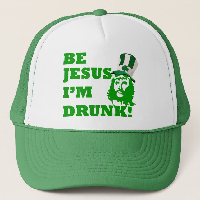 Gorra De Camionero Divertido Día de Jesús San Patricio (Anverso)
