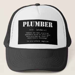 Gorra De Camionero Divertido diccionario Plumber Definición