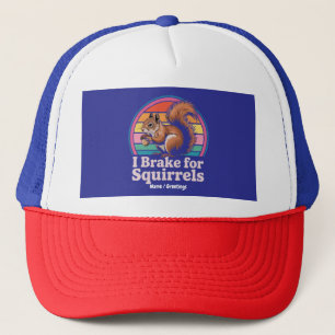 Gorra De Camionero Divertido Freno Por Las Ardillas Regalo Amantes De