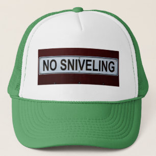 Gorra De Camionero Divertido ningún Rótulo del Sniveling