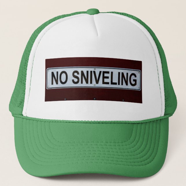 Gorra De Camionero Divertido ningún Rótulo del Sniveling (Anverso)
