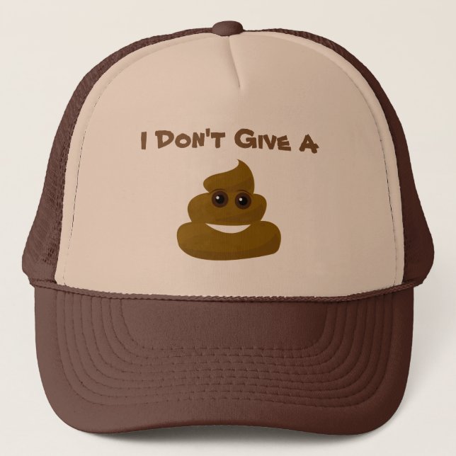 Gorra De Camionero Divertido no dé una emoji de Poo (Anverso)