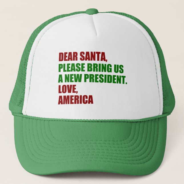 Gorra De Camionero Divertido nuevo presidente político para Navidades (Anverso)