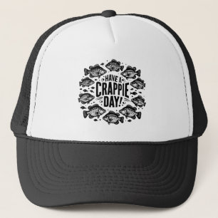 Gorra De Camionero Divertido Pescado en el Día del Crappie
