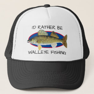 Gorra De Camionero Divertido "Prefiero ser Walleye Fishing"