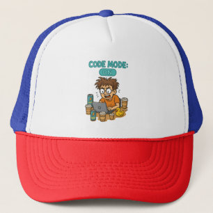 Gorra De Camionero Divertido programador Personalizado con "Modo de c