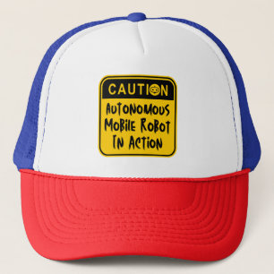 Gorra De Camionero Divertido robot móvil autónomo en acción