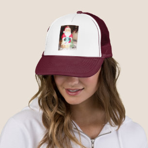 Gorra De Camionero Divertido Santa con la impresión de arte de nieve