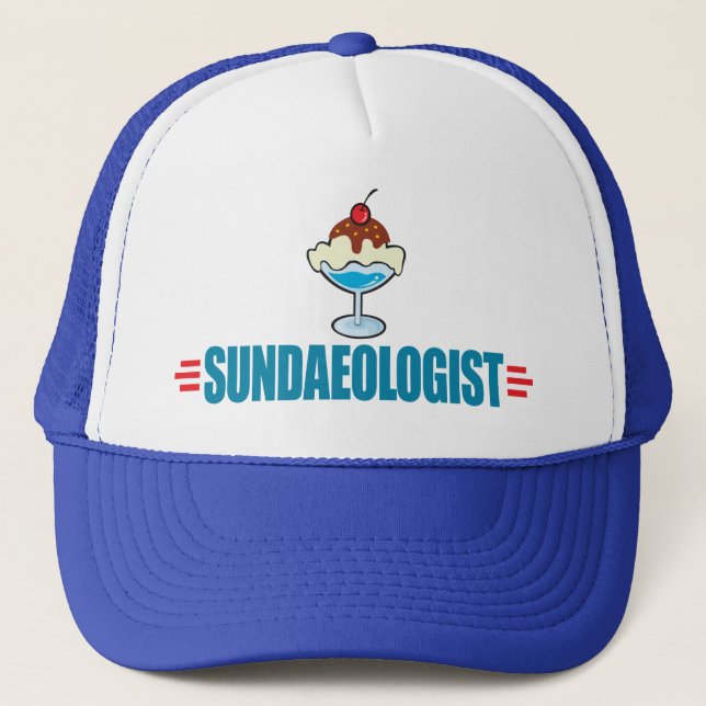 Gorra De Camionero Divertido Sundae De Helado (Anverso)