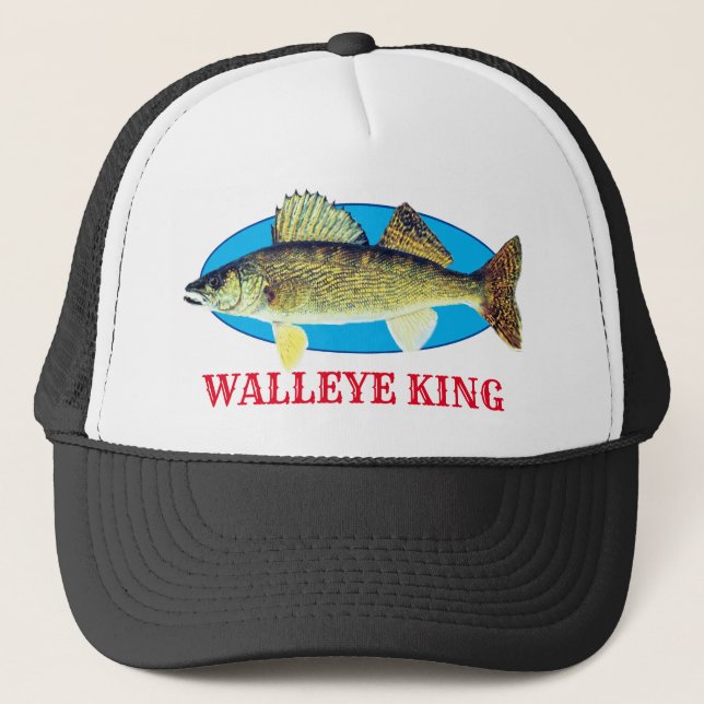 Gorra De Camionero Divertido "Walleye King" (Anverso)