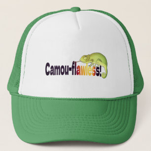 Gorra De Camionero Divi-juego Camuflaje-impecable Camaleón Pun