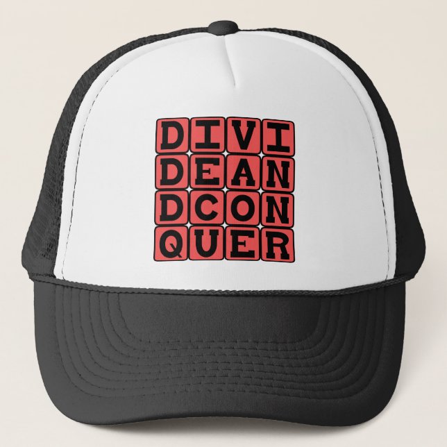 Gorra De Camionero Dividir y Conquistar, Eslogan de Marauder (Anverso)