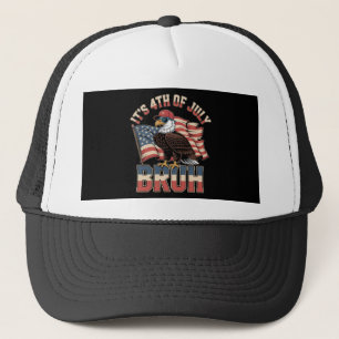 Gorra De Camionero Diviértete el 4 de julio, hermano, águila patrióti