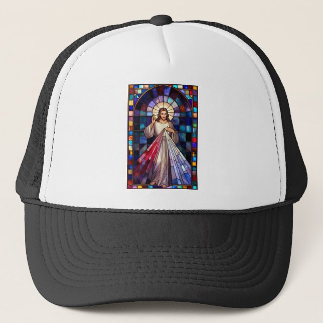Gorra De Camionero Divine Mercy Jesus Trucker Hat (Anverso)