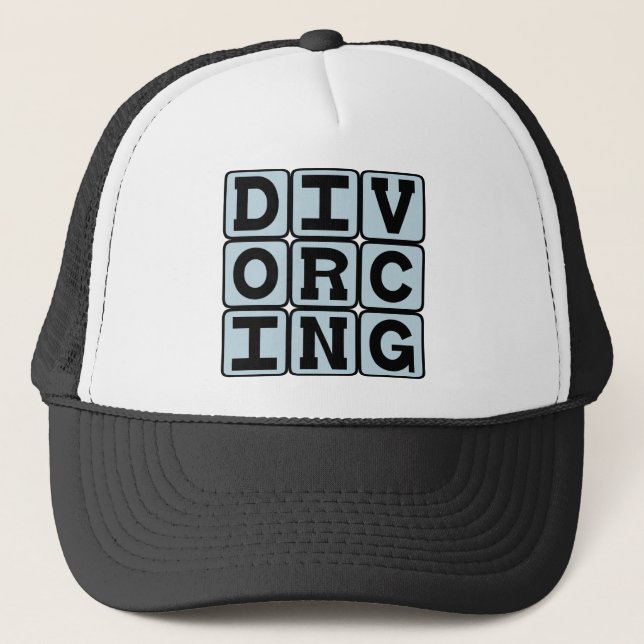 Gorra De Camionero Divorciándose, En medio del divorcio (Anverso)