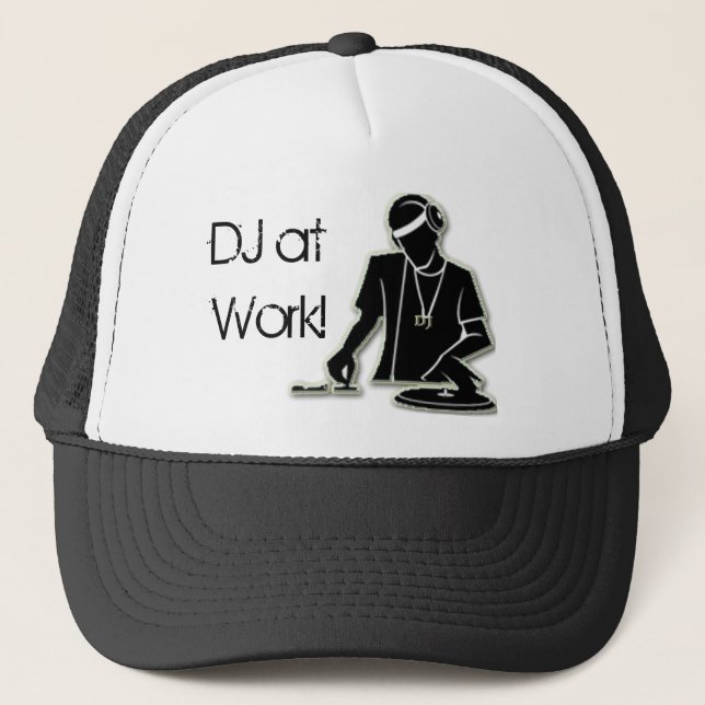 Gorra De Camionero ¡DJ en el trabajo! (Anverso)