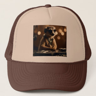 Gorra De Camionero DJ Meerkat: Pistas giratorias en la sabana,