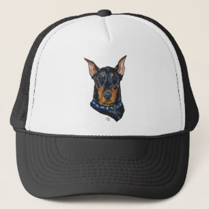 Gorra De Camionero Doberman Pinscher negro