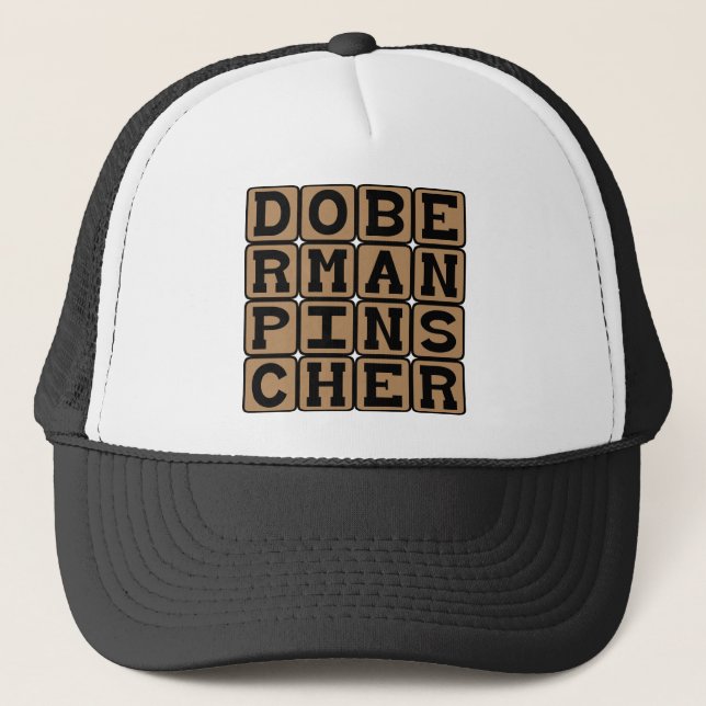 Gorra De Camionero Doberman Pinscher, Raza de Perro Doméstico (Anverso)