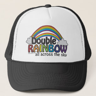 Gorra De Camionero Doble Arcoiris en todo el cielo