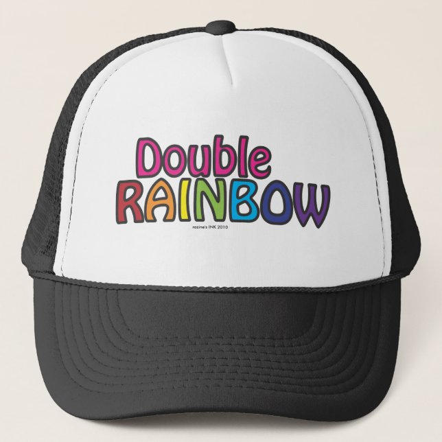 Gorra De Camionero Doble Arcoiris Por Todo El Cielo (Anverso)