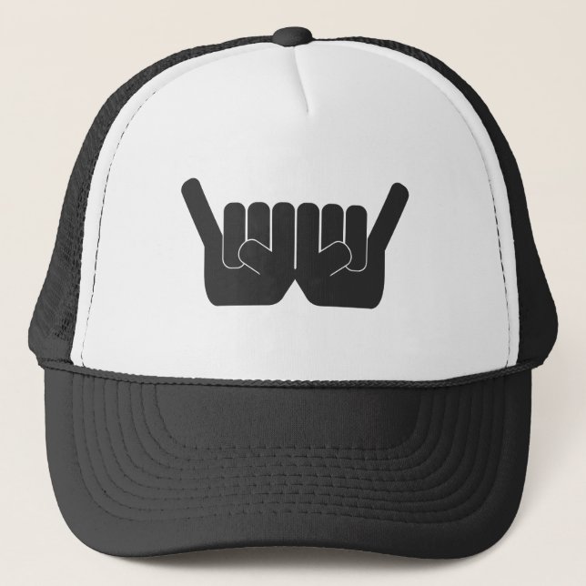 Gorra De Camionero Doble del Rótulo de la roca (Anverso)
