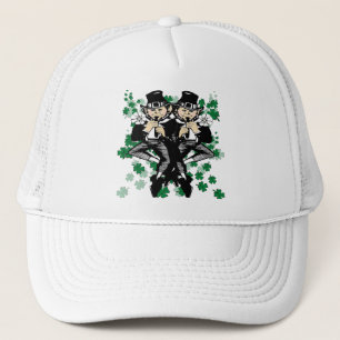 Gorra De Camionero Doble Leprechaun De La Suerte