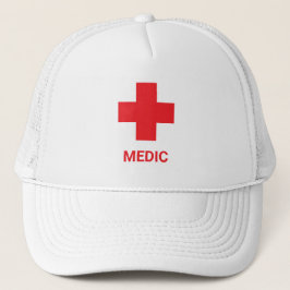 Gorra De Camionero Doctor MEDICINA & Primeros Auxilios, Cruz, Ambulan