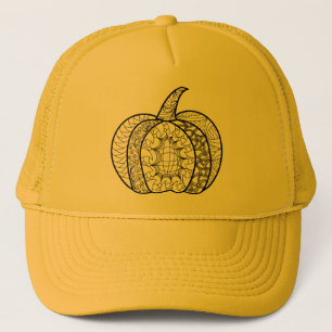Gorra De Camionero Dodles de Halloween calabazas de boho mandala de o