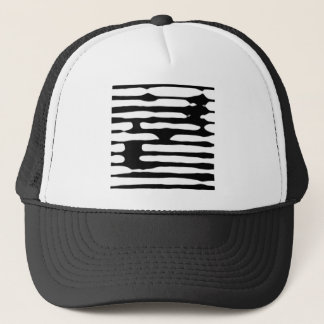 Gorra De Camionero Dogecoin monocromático rayado abstracto