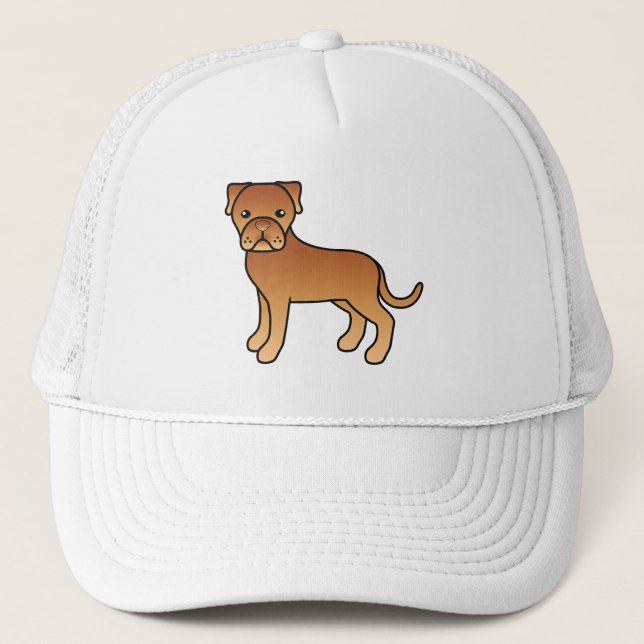 Gorra De Camionero Dogue De Bordeaux Cute Cartoon Dog (Anverso)
