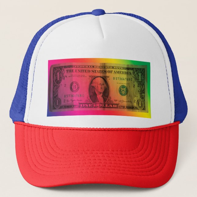 Gorra De Camionero Dólar arcoiris (Anverso)