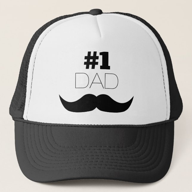 Gorra De Camionero Dolor negro de papá número uno (Anverso)