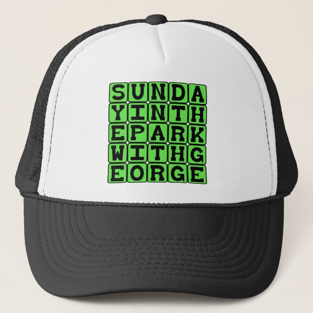 Gorra De Camionero Domingo en el parque con George (Anverso)