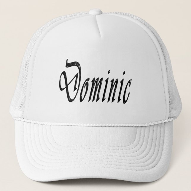 Gorra De Camionero Dominic, Nombre, Logo, (Anverso)