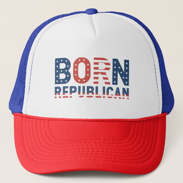 Gorra De Camionero Donald Trump "nació republicano" (Anverso)