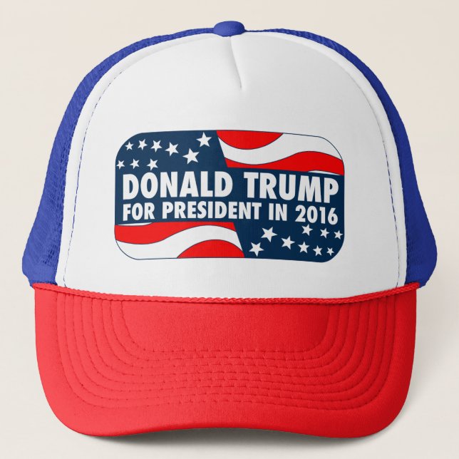 Gorra De Camionero Donald Trump para el presidente en 2016 (Anverso)