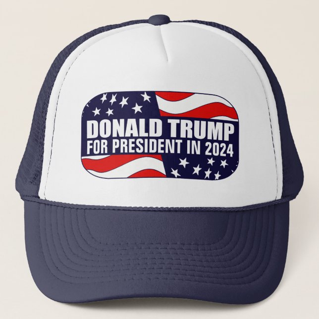 Gorra De Camionero Donald Trump, presidente 2024 (Anverso)