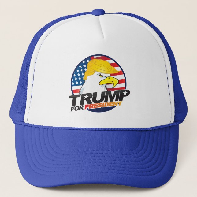 Gorra De Camionero Donald Trump: Presidente Eagle (Anverso)