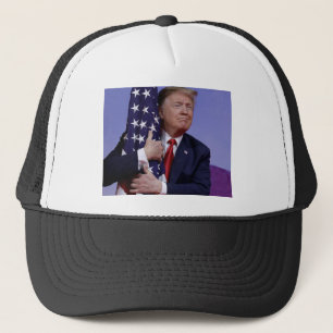 Gorra De Camionero Donald Trump y la bandera estadounidense