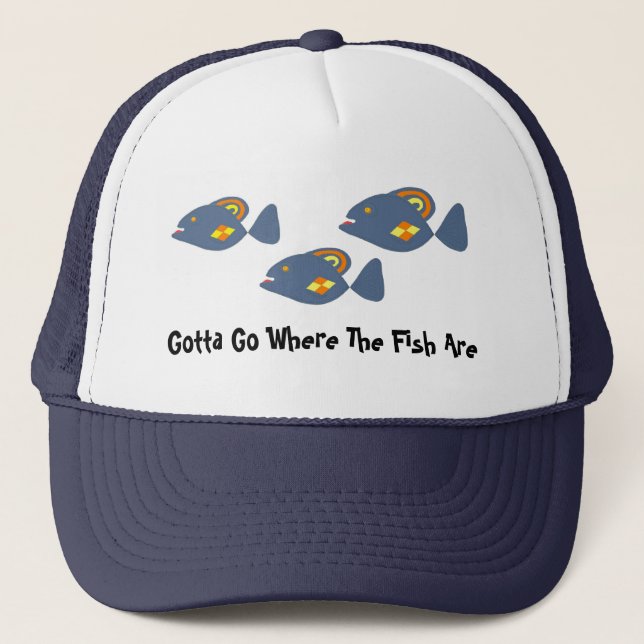 Gorra De Camionero Donde están los peces (Anverso)