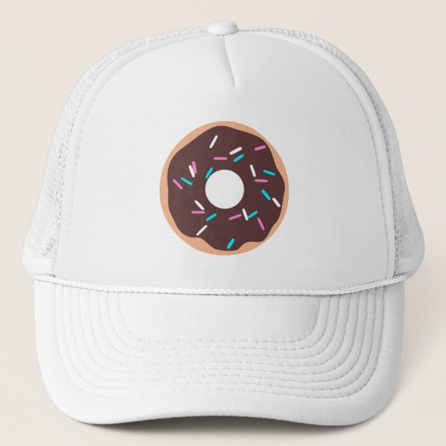 Gorra De Camionero Donut de chocolate con salpicaduras (Anverso)